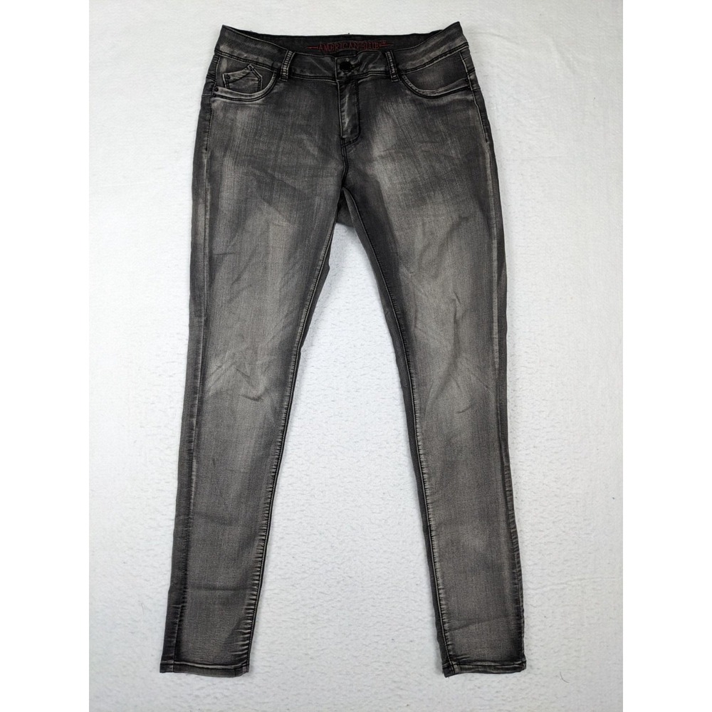 American Blue Womens Skinny Jeans Size 9 Charcoal Gray Stretch Denim